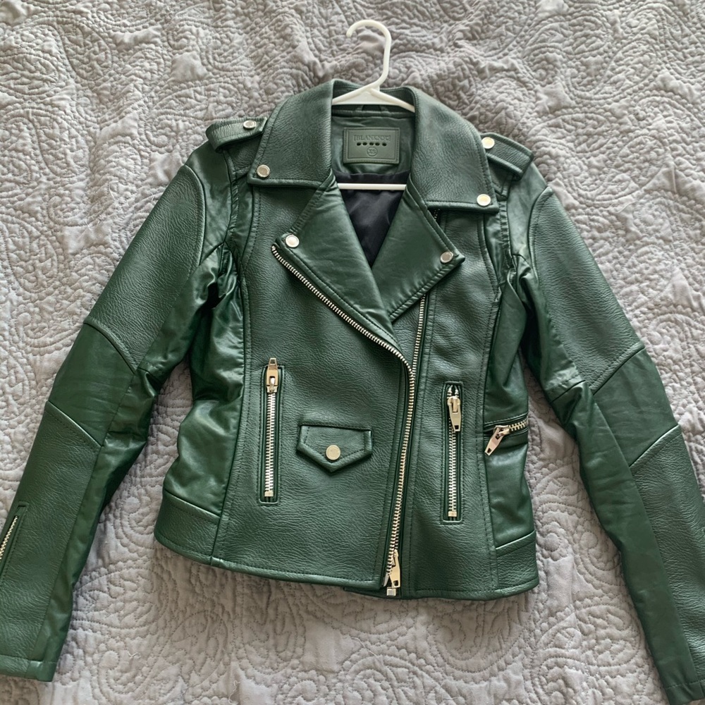 BLANK NYC Green Faux Leather Jacket